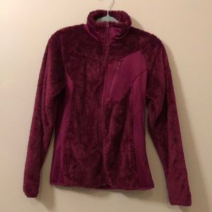 furry magenta Columbia winter coat